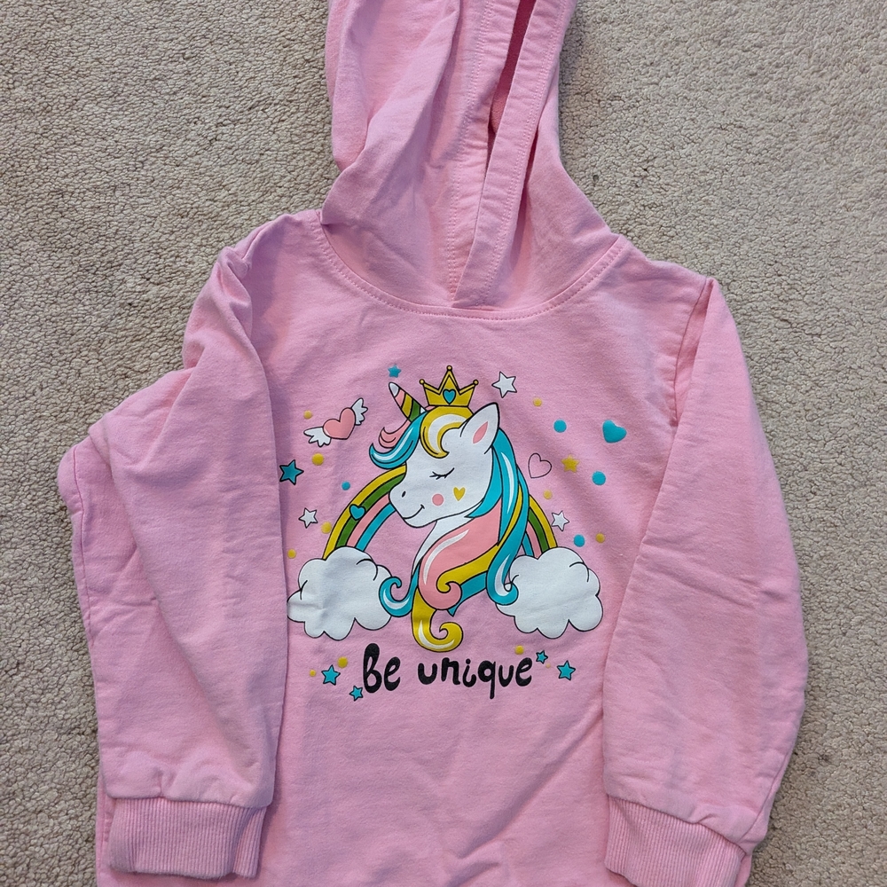 Girls' Pink Unicorn Hoodie - Be Unique